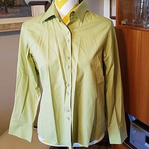 Talbots Petite Green Button Down Shirt